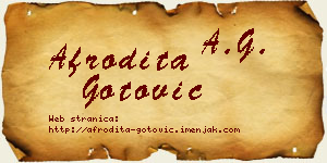 Afrodita Gotović vizit kartica